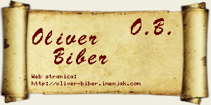 Oliver Biber vizit kartica
